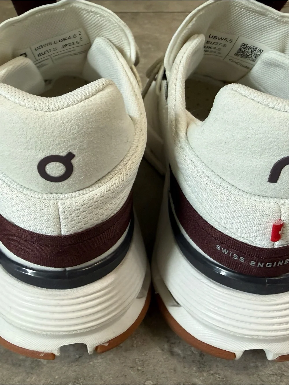 On Running Cloudnova 2 Women’s Sneakers - White with Burgundy and Gum